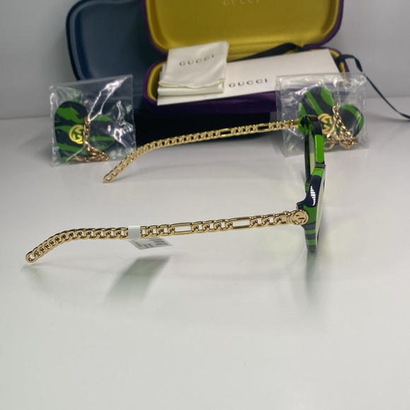 💯- New Authentic GG0978s 006 GUCCI Zebra-print cat-eye sunglasses - Picture 7 of 17